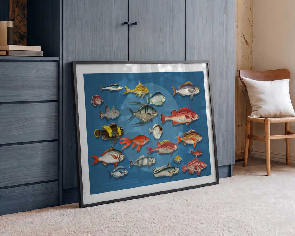 Colorful Marine Fish Collection, arte de Marja van den Hurk
