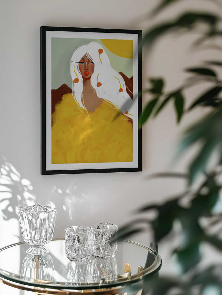 Golden Woman White Hair, arte de Amy Straley