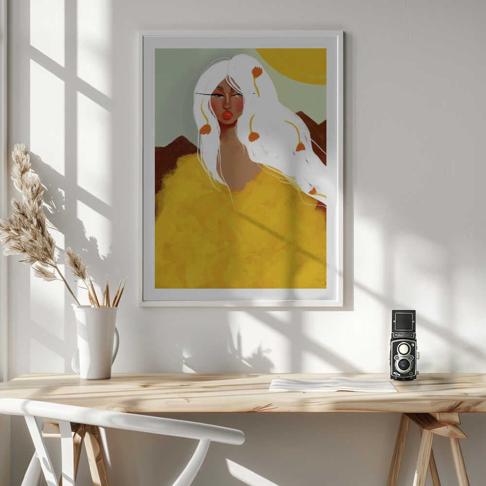 Golden Woman White Hair, arte de Amy Straley