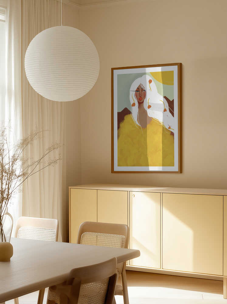 Golden Woman White Hair, arte de Amy Straley