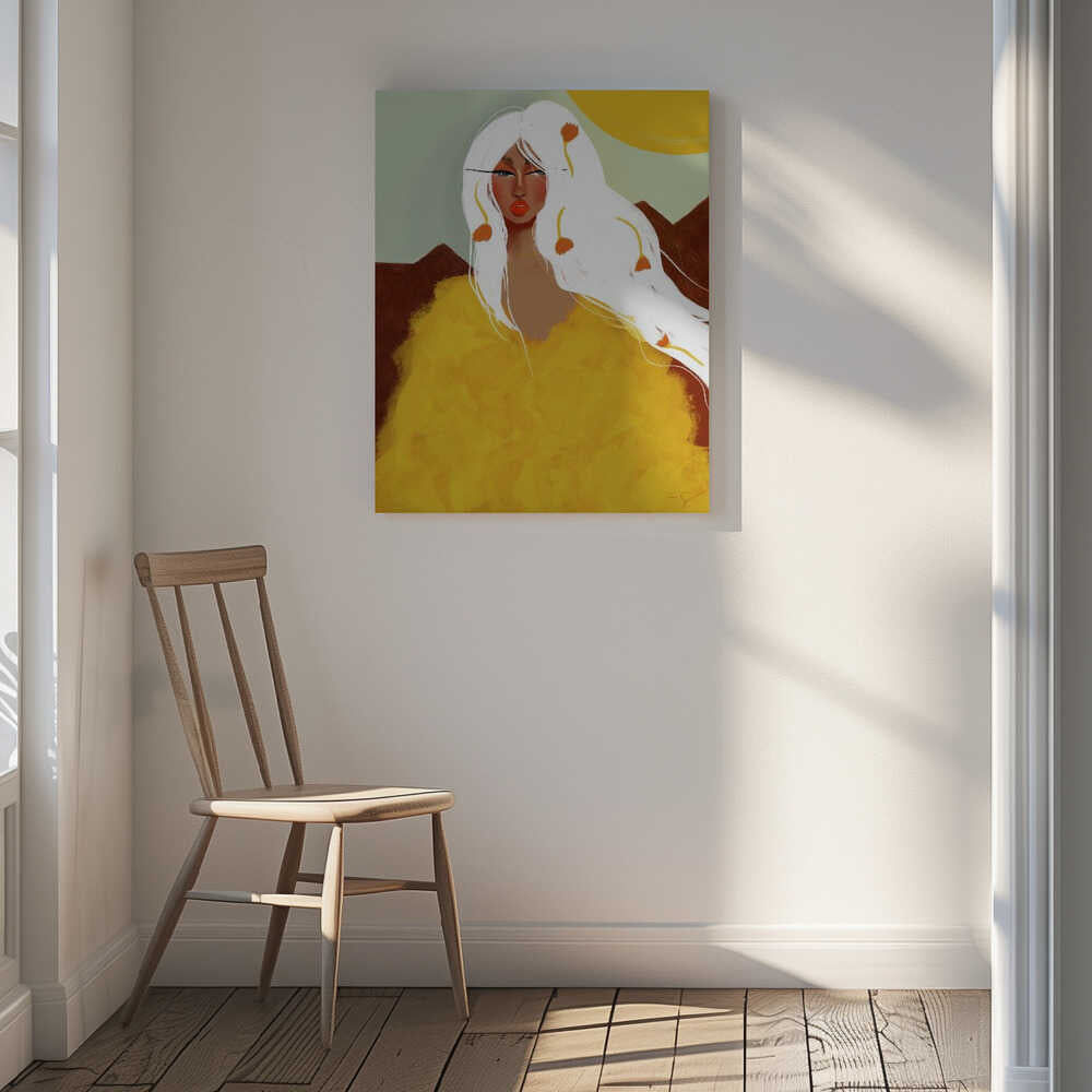 Golden Woman White Hair, arte de Amy Straley