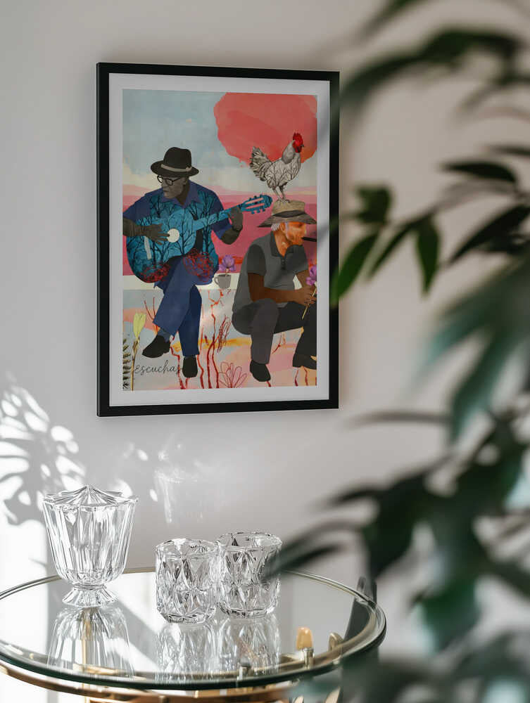 Cuban Men Musical Rooster, arte de Uma Gokhale