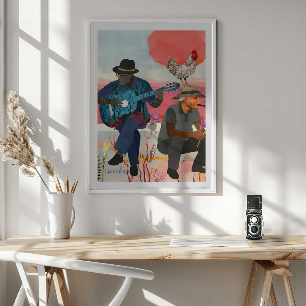 Cuban Men Musical Rooster, arte de Uma Gokhale