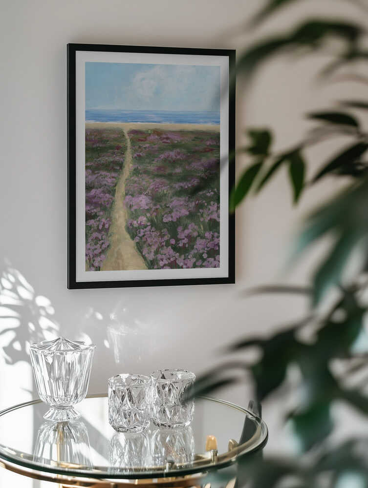 Purple Flowers Beach Path, arte de Rosana Laiz Blursbyai