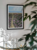 Purple Flowers Beach Path, arte de Rosana Laiz Blursbyai
