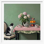 Cat's Tea Party, arte de Marja van den Hurk