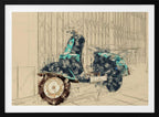 Vintage Scooter Sketch, arte de Lembayung senja studio [Vintage Poster]
