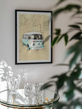 Vintage Camper Van Sketch, arte de Lembayung senja studio [Vintage Poster]