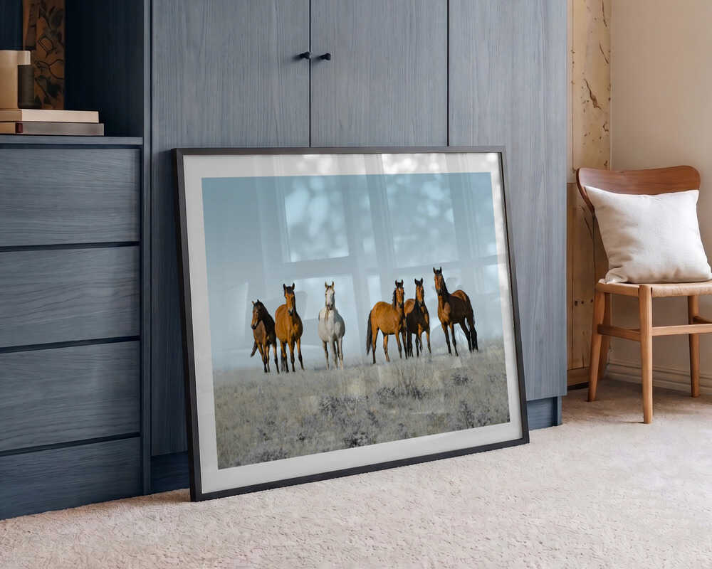 Wild Horses on Prairie, arte de Linda Louw