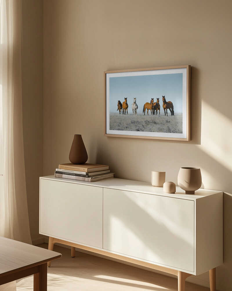 Wild Horses on Prairie, arte de Linda Louw