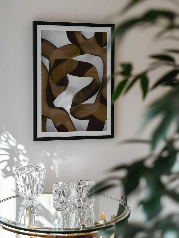Brown Flowing Abstract