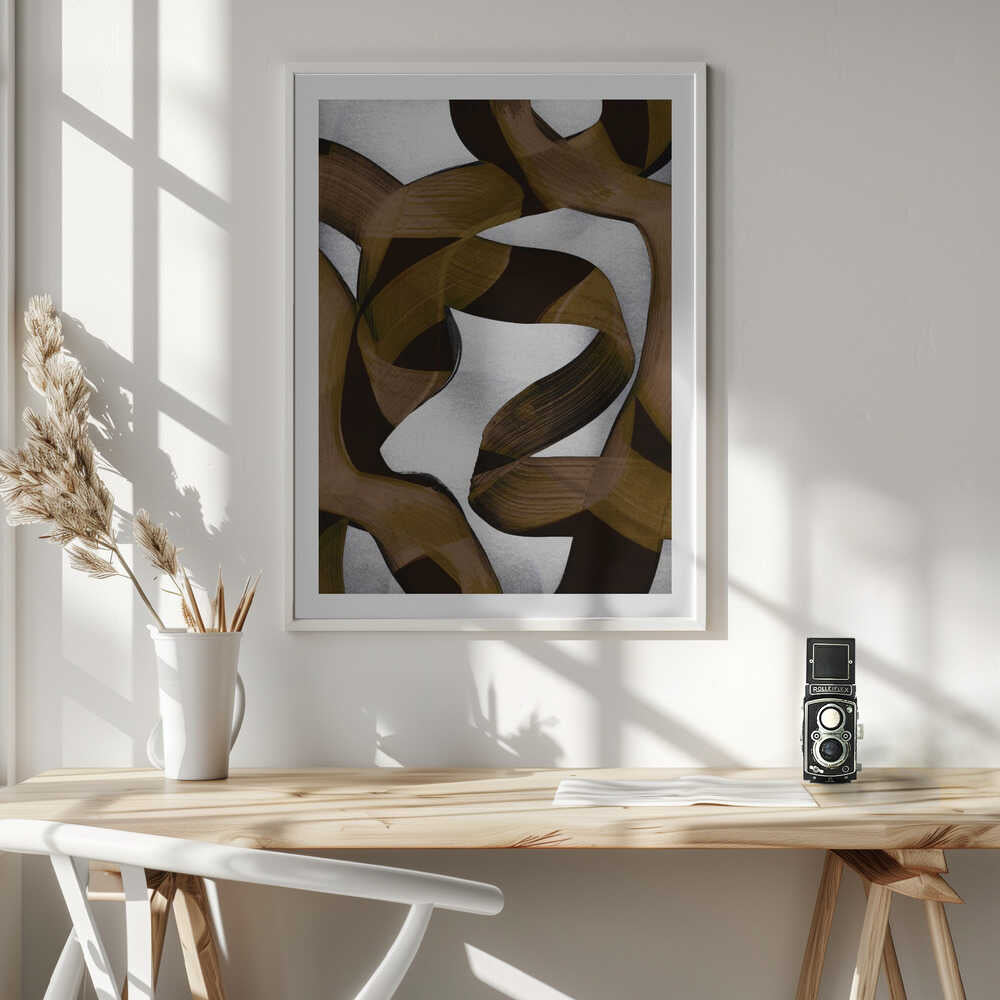 Brown Flowing Abstract