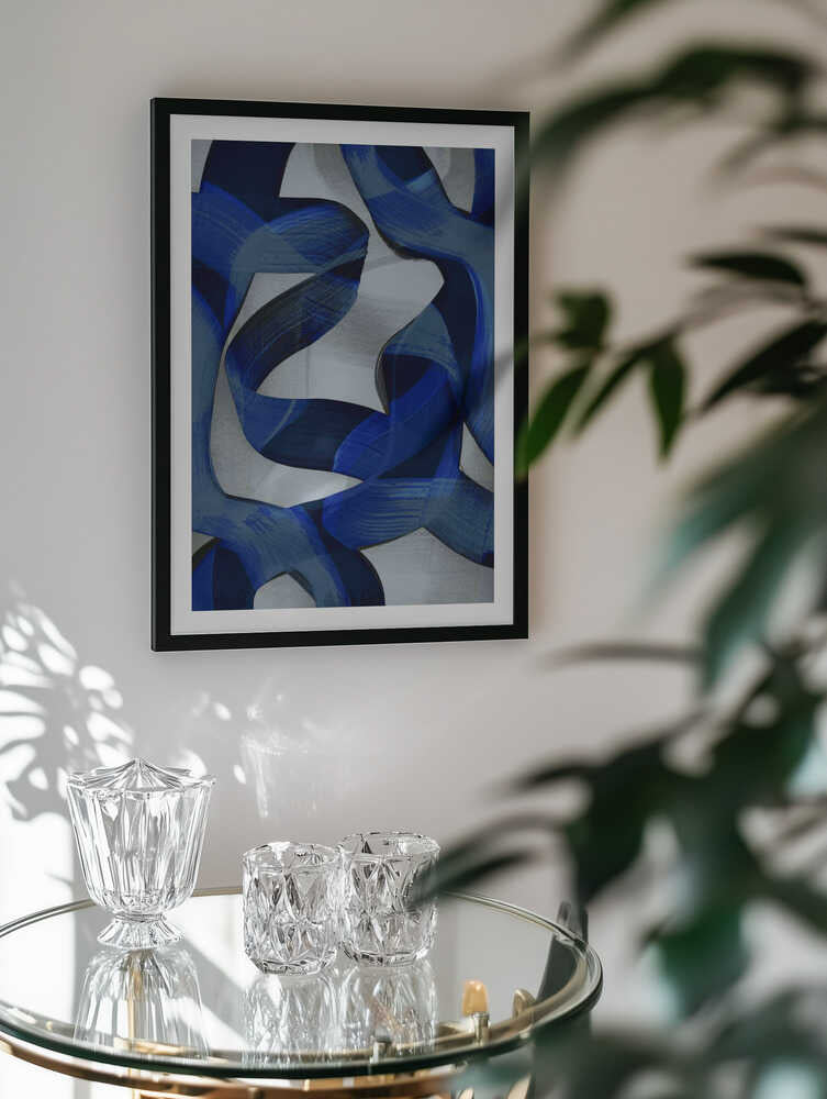 Flowing Indigo Curves