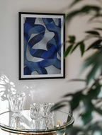 Flowing Indigo Curves