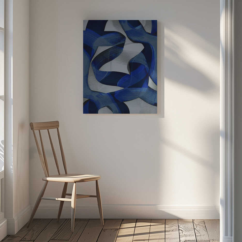 Flowing Indigo Curves