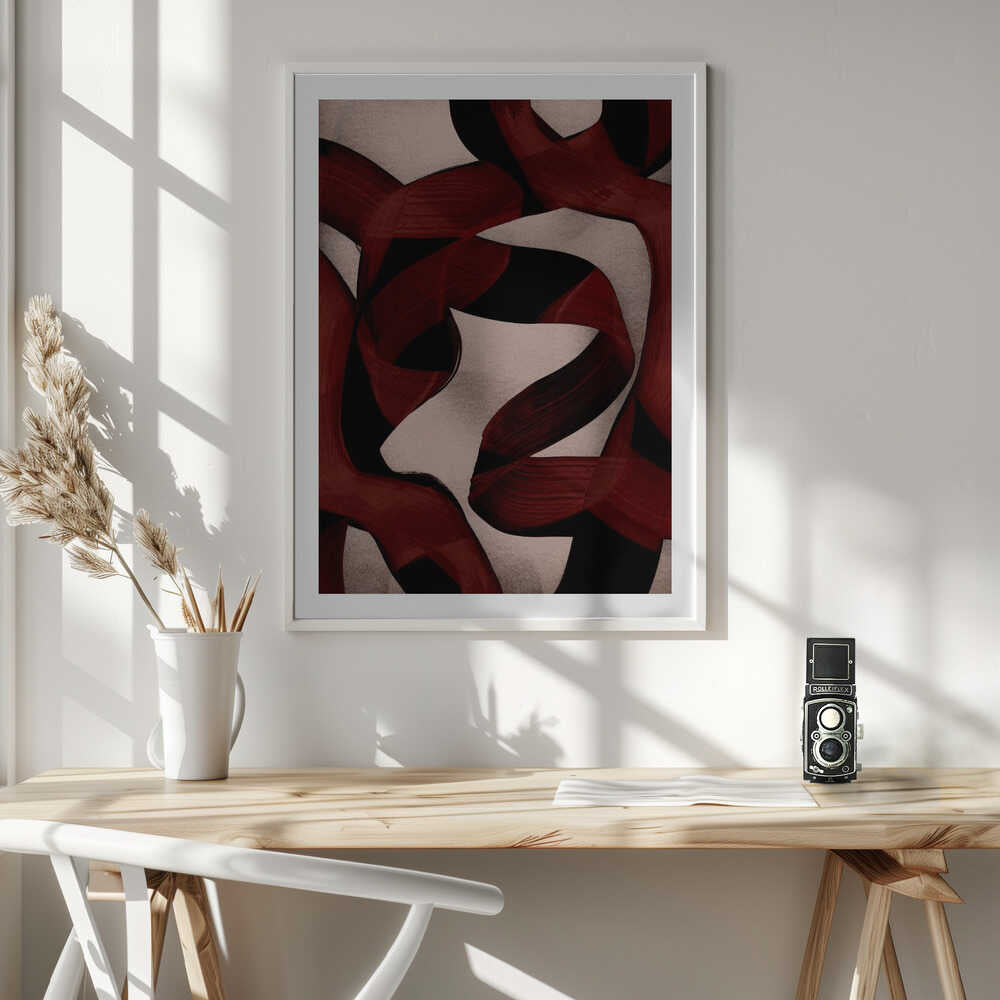 Elegant Red Swirls