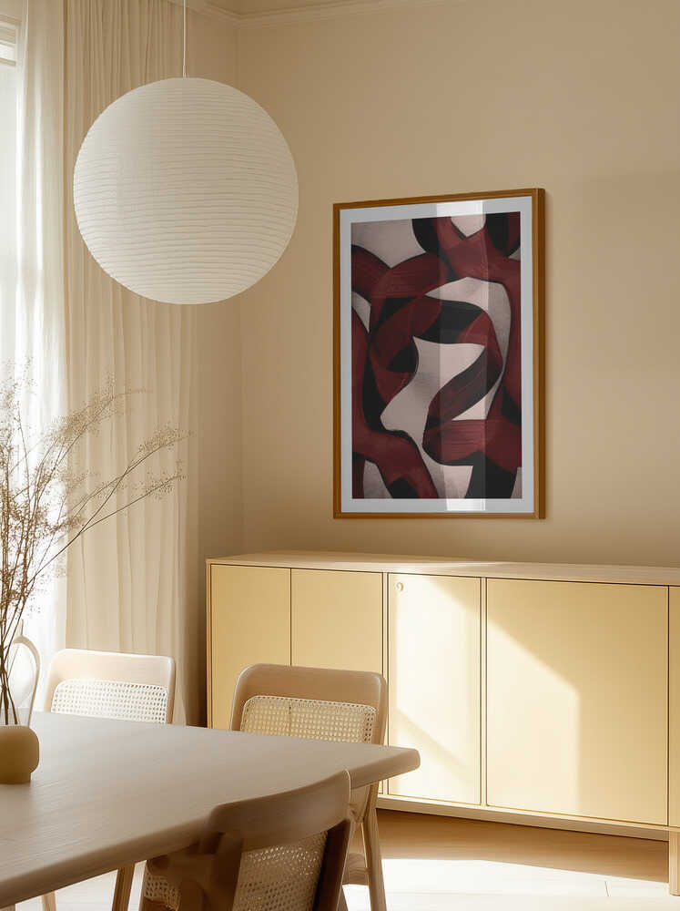 Elegant Red Swirls