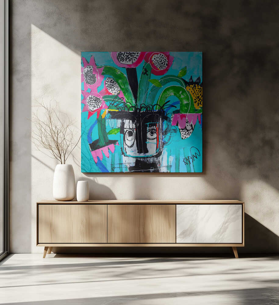 Whimsical Flower Face