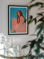 Serene Striped Woman