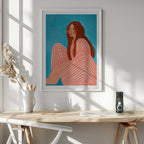 Serene Striped Woman