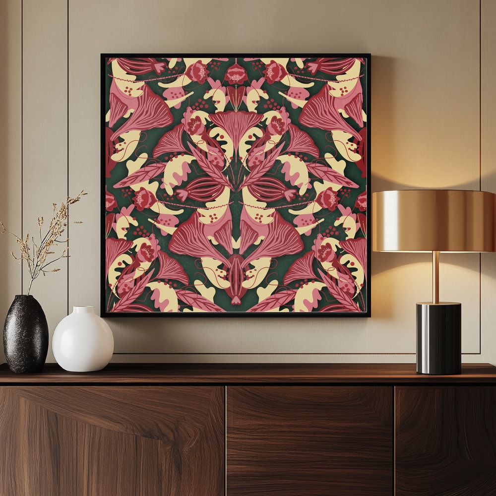 Elegant Pink Botanical Pattern