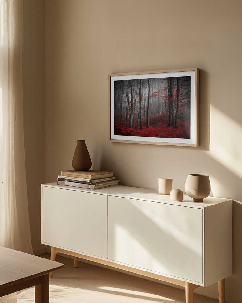 Misty Red Forest