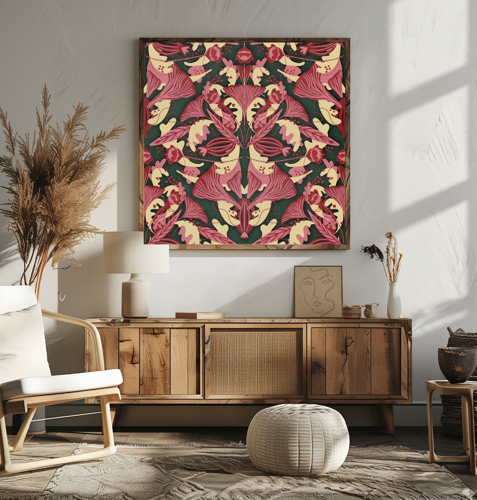 Elegant Pink Botanical Pattern