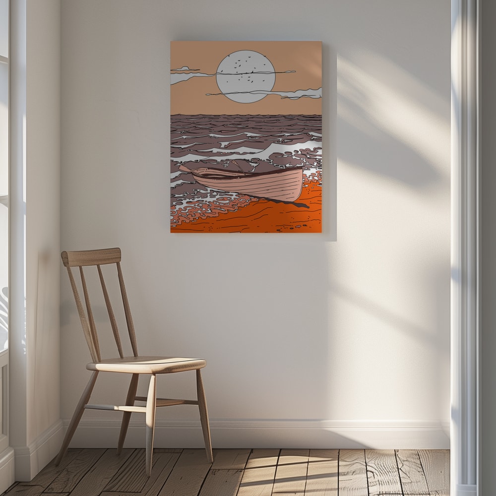 Rowboat at Sunset