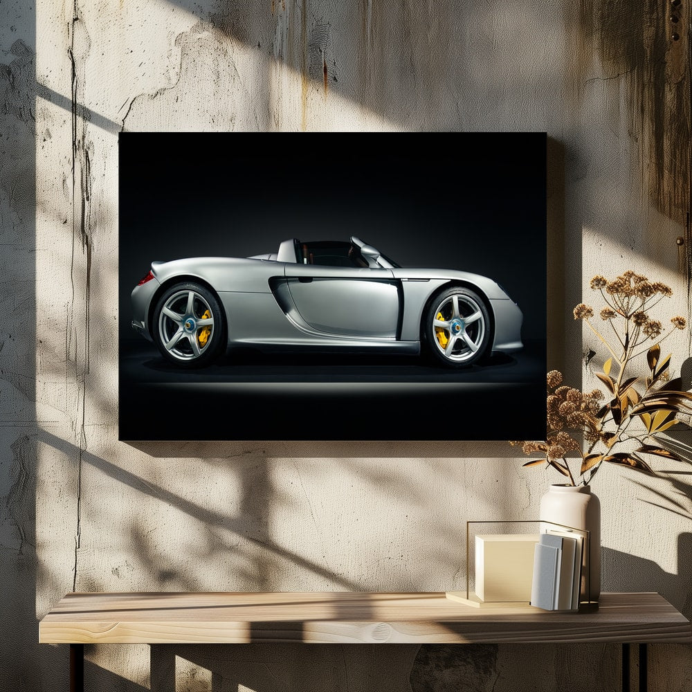 Elegant Silver Supercar