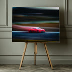 Speeding Red Race Car