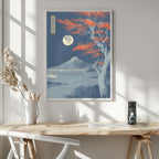 Autumn Moon Over Fuji