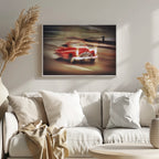 Classic Red Car Motion