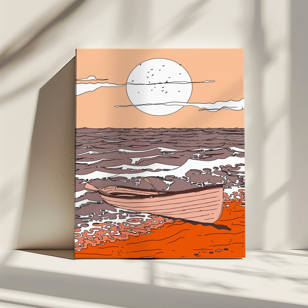 Rowboat at Sunset