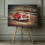 Classic Red Car Motion