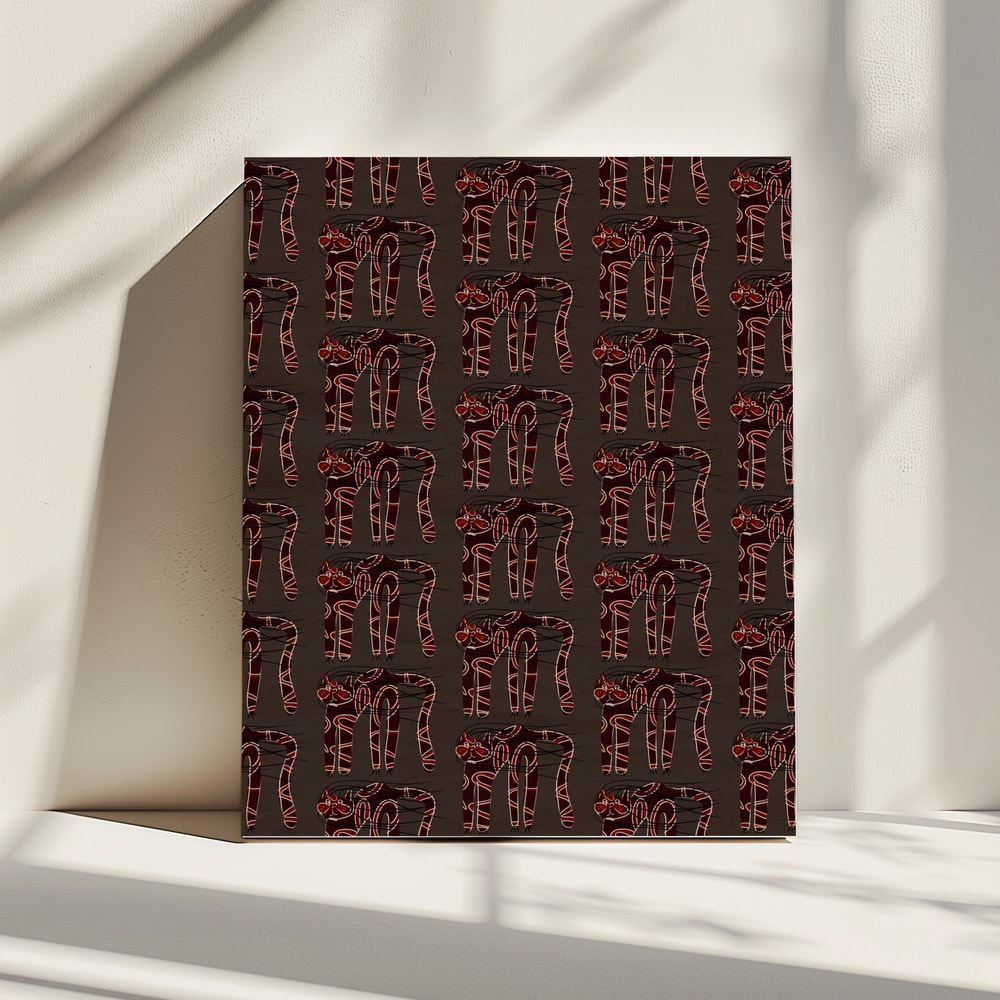 Dark Red Abstract Pattern