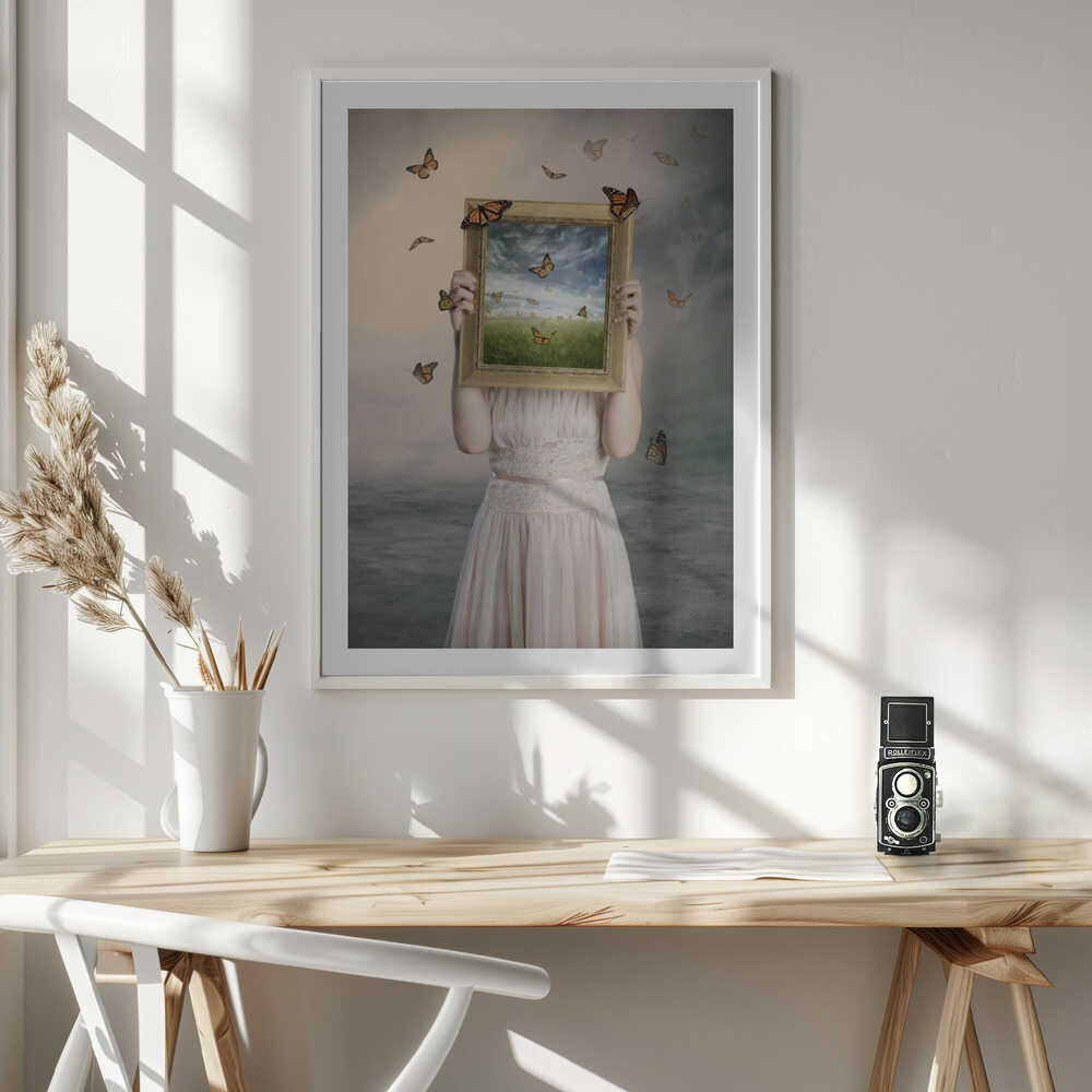 Butterflies Dreamscape Frame, arte de Baden Bowen