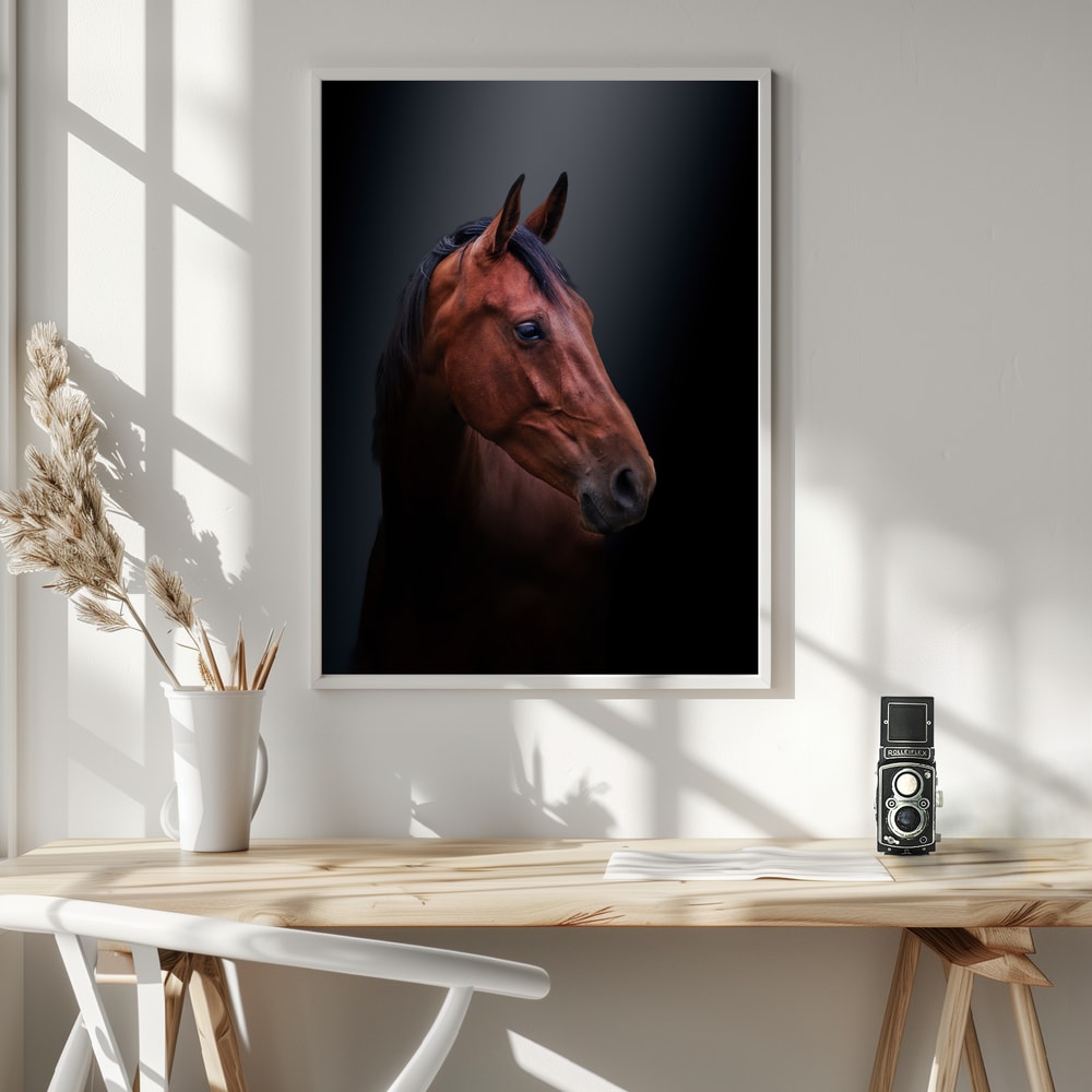 Noble Bay Horse Portrait