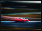 Speeding Red Race Car