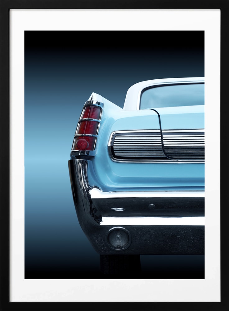 Sleek Blue Classic Car