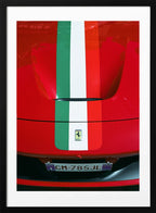 Red Sportscar Racing Stripes