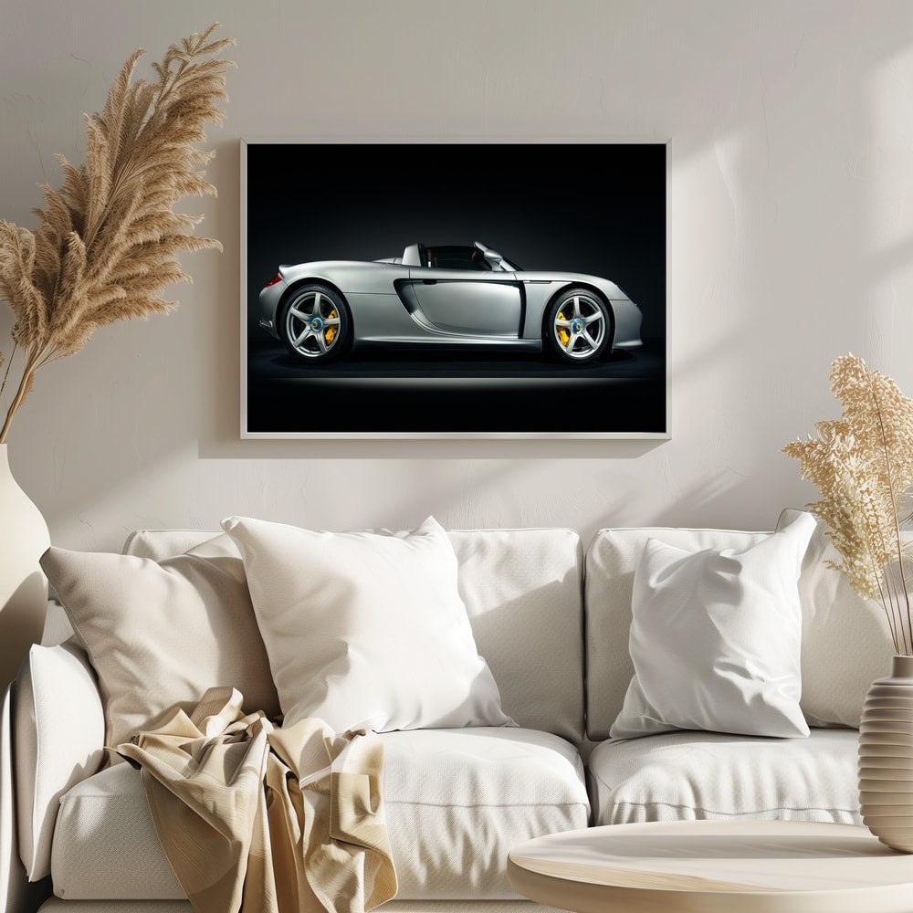 Elegant Silver Supercar