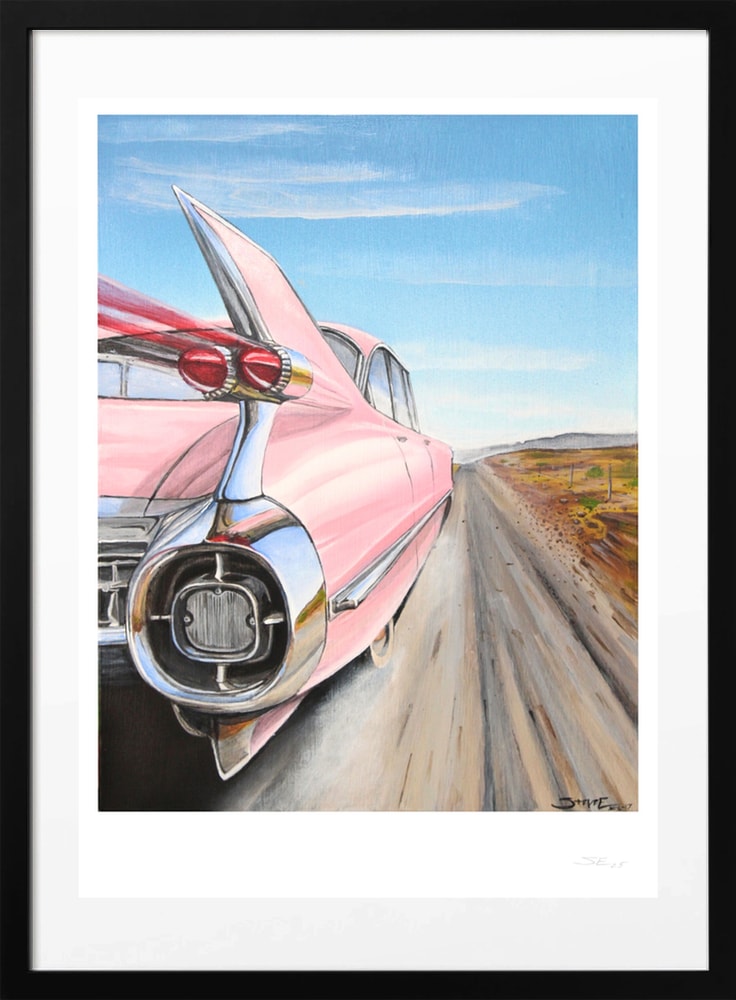 Pink Car Open Road