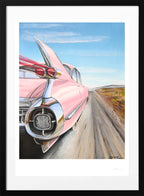 Pink Car Open Road