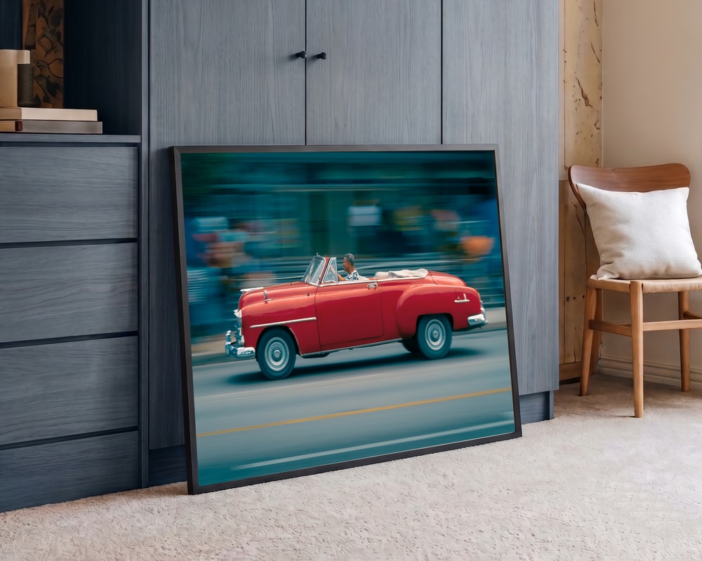 Red Classic Car Motion