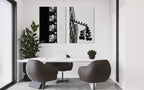 Ciudad en Blanco y Negro · Dúo — marco Canvas