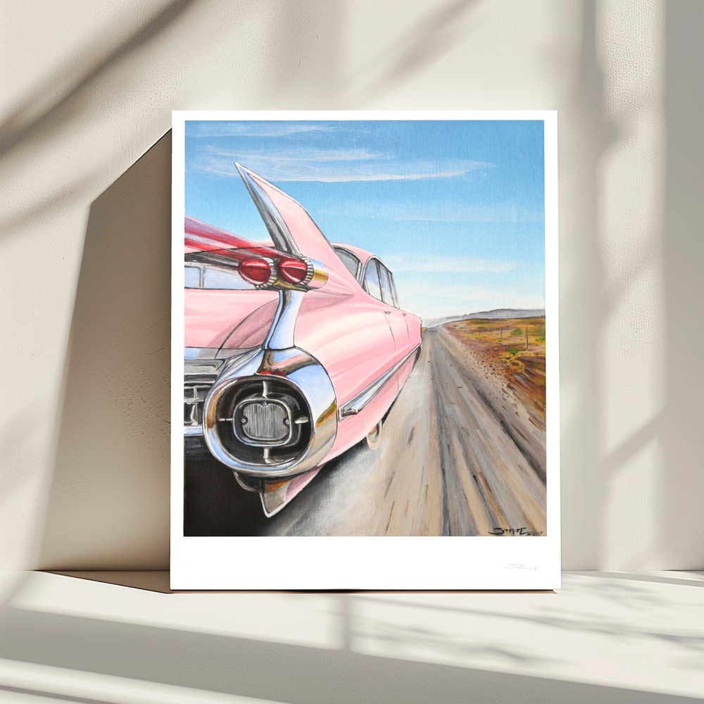 Pink Car Open Road
