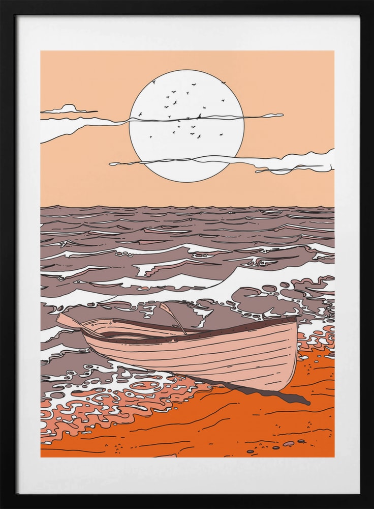 Rowboat at Sunset