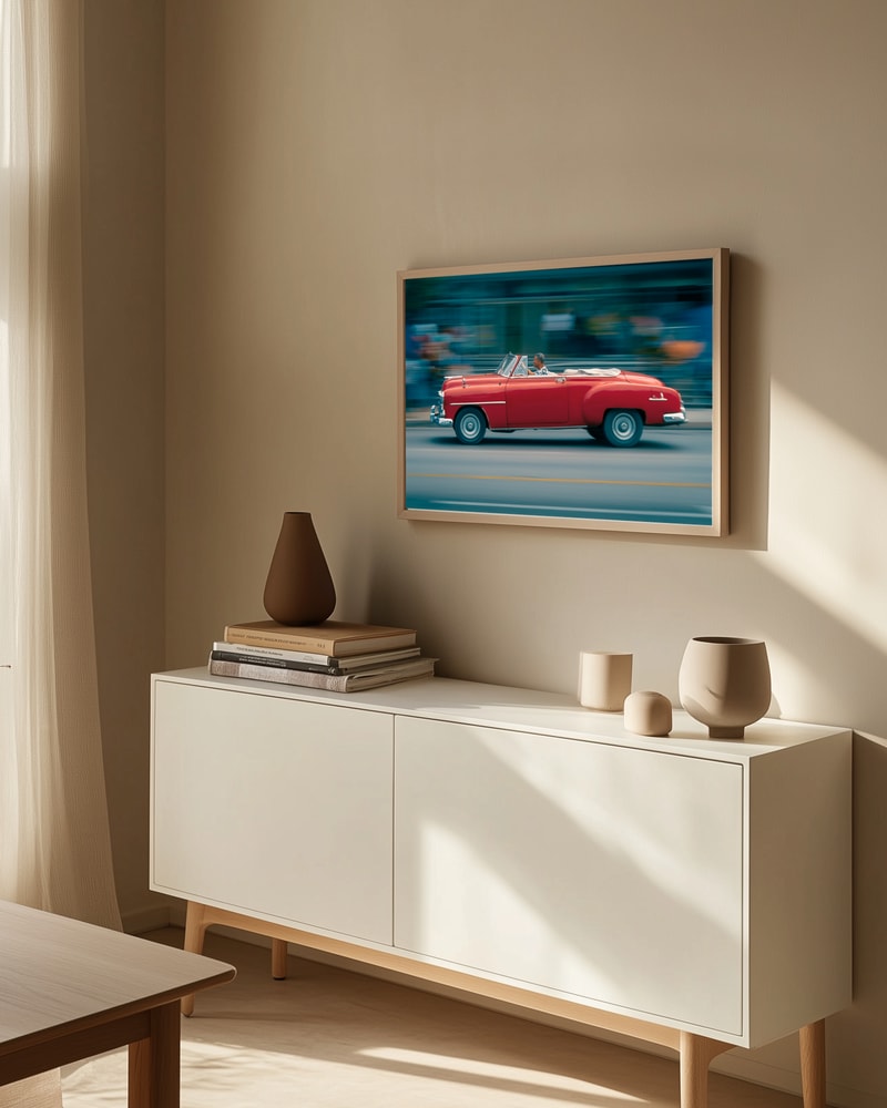 Red Classic Car Motion