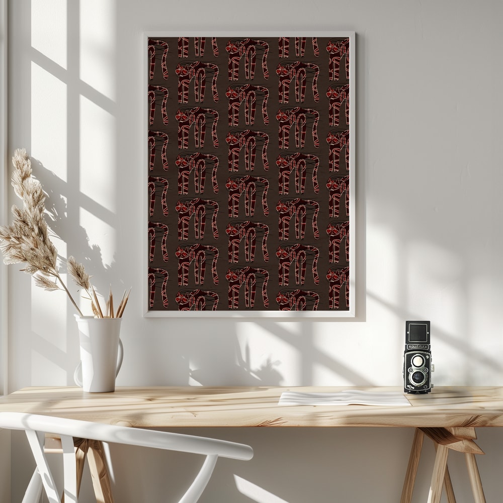Dark Red Abstract Pattern
