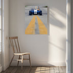 Blue Roadster Waving Drive